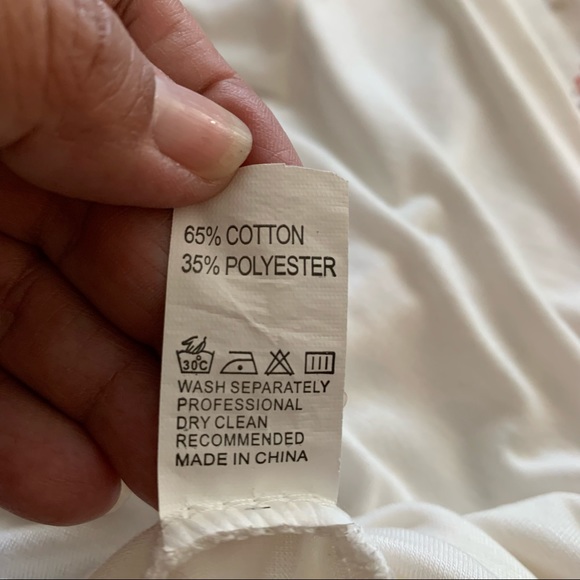 White Cold Shoulder Peasant Blouse - Picture 4 of 4